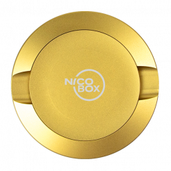 Boite de transport Nicobox pour nicotine pouches en aluminium Or
