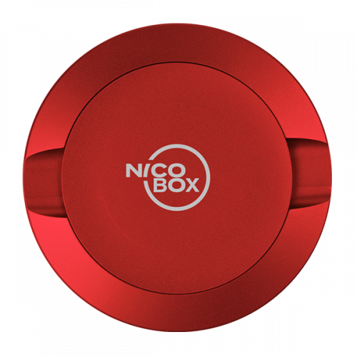 Boite de transport Nicobox pour nicotine pouches en aluminium rouge Boite de transport Nicobox pour nicotine pouches en aluminium rouge