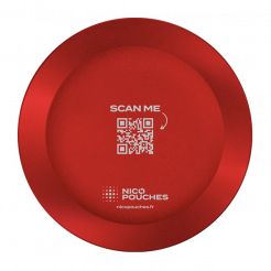 Boite de transport Nicobox pour nicotine pouches en aluminium rouge