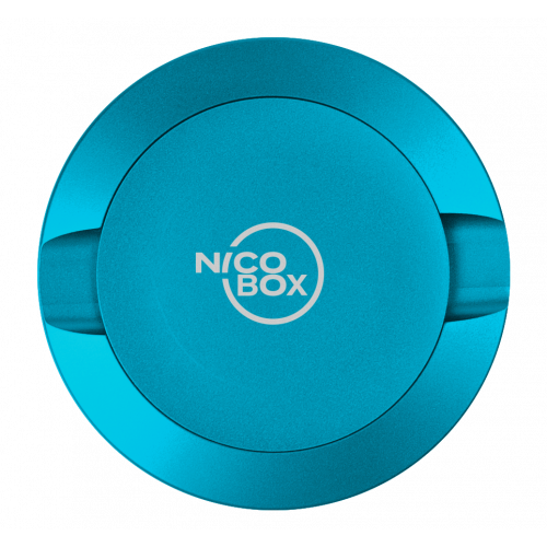 Boite de transport Nicobox pour nicotine pouches en aluminium Bleu Boite de transport Nicobox pour nicotine pouches en aluminium Bleu