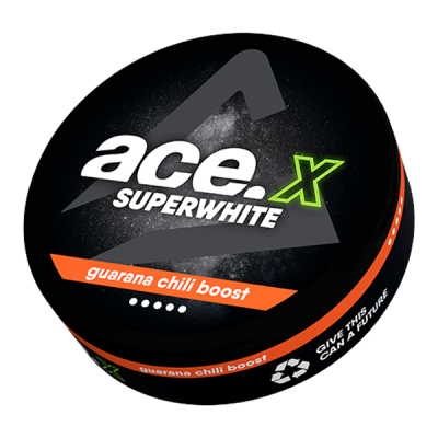 nicotine pouches ace superwhite Guarana Chili Boost X-Strong 13 mg