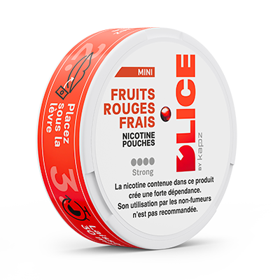 nicotine pouches D'LICE fruits rouges frais strong 12 mg
