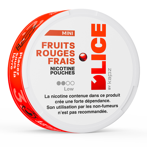 nicotine pouches D'LICE fruits rouges frais low 4 mg nicotine pouches D'LICE fruits rouges frais low 4 mg