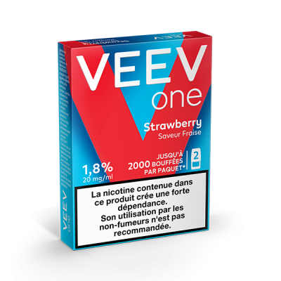 Pods VEEV ONE Fraise 2 recharges 20 mg