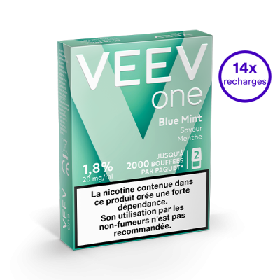 Pack VEEV ONE Menthe Fraîche 14 recharges 20 mg/mL