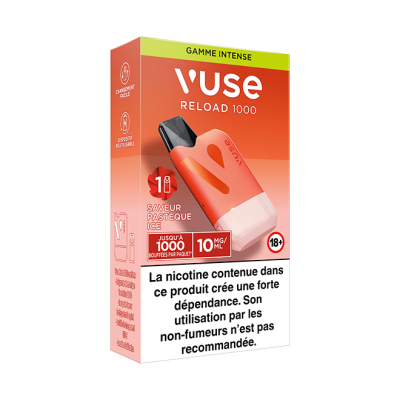 Puff rechargeable VUSE Reload 1000 box Saveur Pastèque Ice 10mg Puff rechargeable VUSE Reload 1000 box Saveur Pastèque Ice 10mg