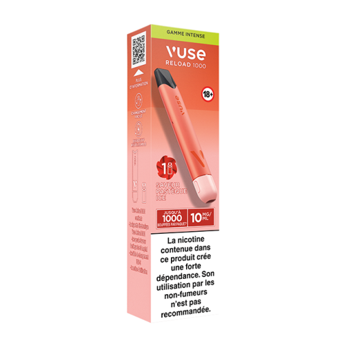 Puff rechargeable VUSE Reload 1000 bar Saveur Pastèque Ice 10mg Puff rechargeable VUSE Reload 1000 bar Saveur Pastèque Ice 10mg