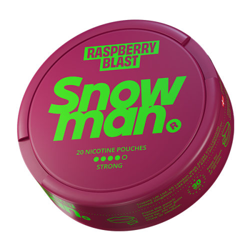 nicotine pouches snowman Raspberry Blast X-Strong 12 mg