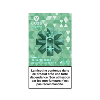 Pods VUSE Ice Caramélisée 2 recharges 12 mg/mL