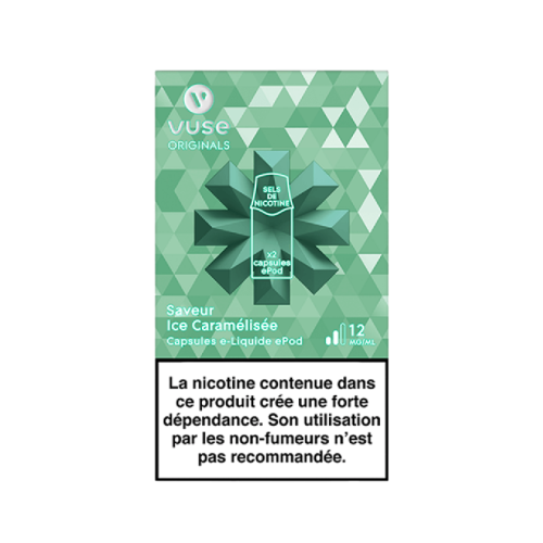 Pods VUSE Ice Caramélisée 2 recharges 12 mg/mL