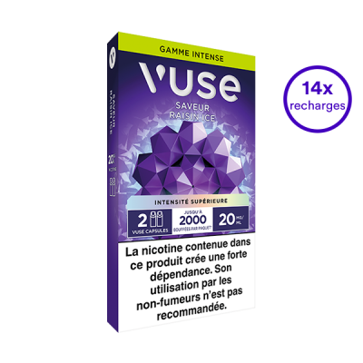 Pack VUSE Raisin Ice 14 recharges 20 mg/mL