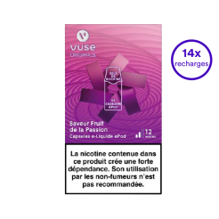 Pack VUSE Fruit de la passion 14 recharges 12 mg/mL