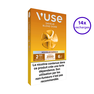Pack VUSE Blend doré 14 recharges 6 mg/mL