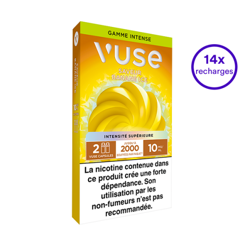 Pack VUSE Banane Ice 14 recharges 10 mg/mL