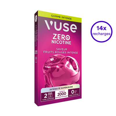 Pack VUSE Fruits rouges Intense 14 recharges 0 mg/mL