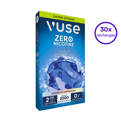 Pack VUSE Myrtille Ice 30 recharges 0 mg/mL