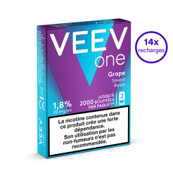 Pack VEEV ONE Raisin 14 recharges 20 mg/mL
