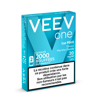 Pods VEEV ONE Menthe Glacée 2 recharges 20 mg/mL