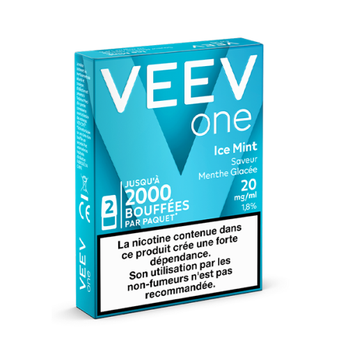 Pods VEEV ONE Menthe Glacée 2 recharges 20 mg/mL