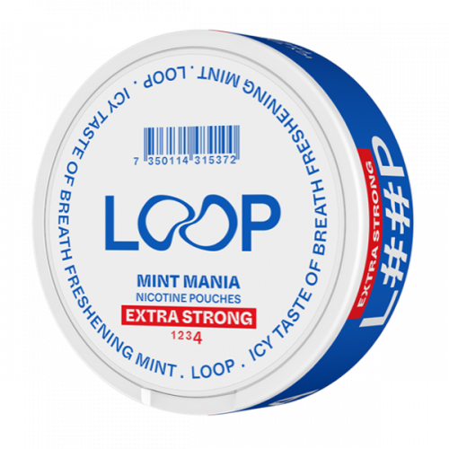 All white snus LOOP Mint Mania Extra Strong