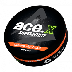 nikotin pouches ace superwhite Guarana Chili Boost X-Strong 13 mg