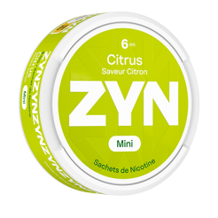 Snus ZYN Citron Medium 6 mg sans tabac