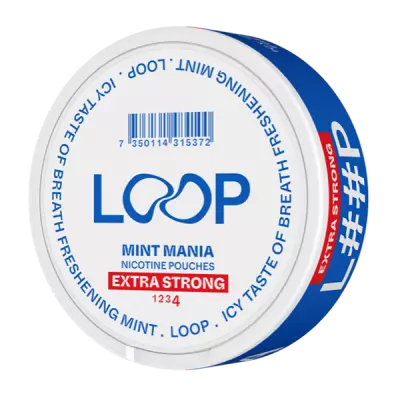 best-selling pouch nicotine Loop 2022: Mint Mania X-Strong