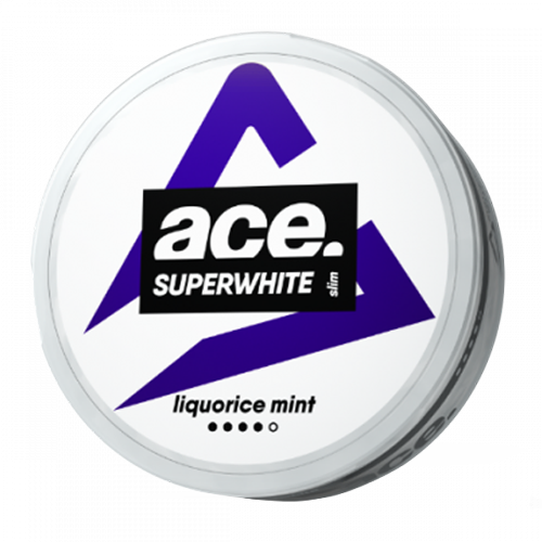 Superwhite Ace lakrits og mynte sterk