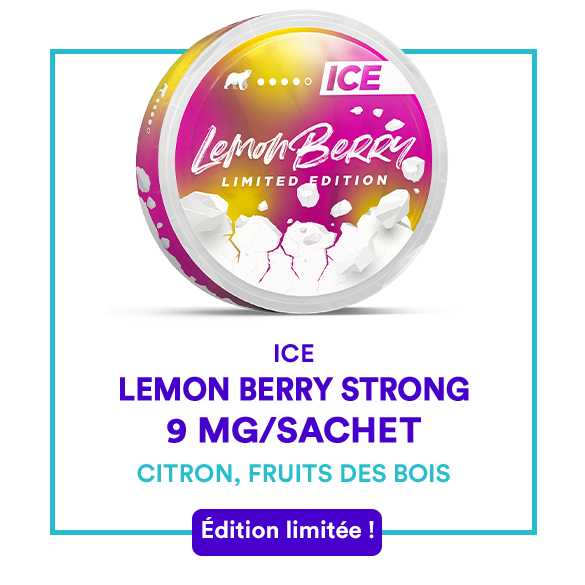 Nikotinposer ICE Limited Edition Lemon Berry Strong i begrenset utgave