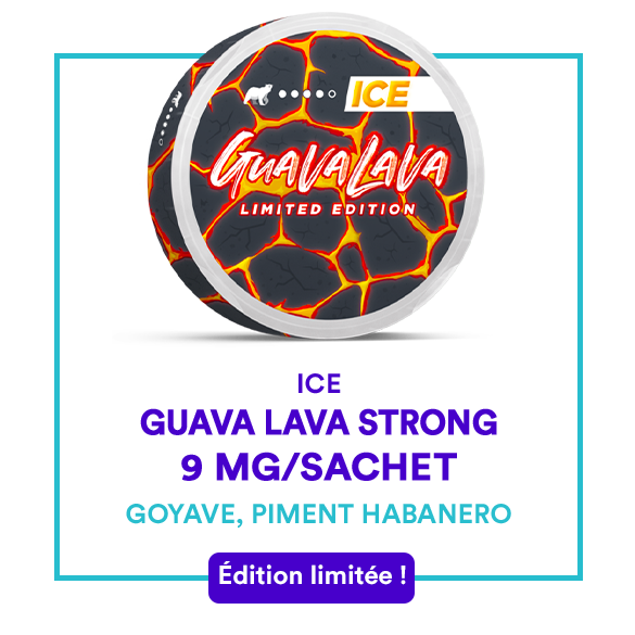 Nikotinposer ICE Limited Edition Guava Lava Strong i begrenset utgave