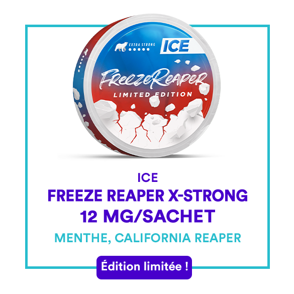 Nikotinposer ICE Limited Edition Freeze Reaper Extra Strong i begrenset utgave